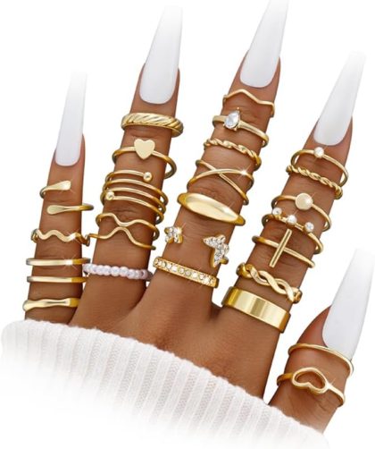 nan - 25 Gold thin rings