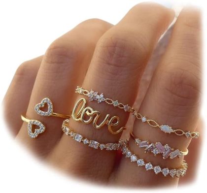 nan - Gold-Love Heart