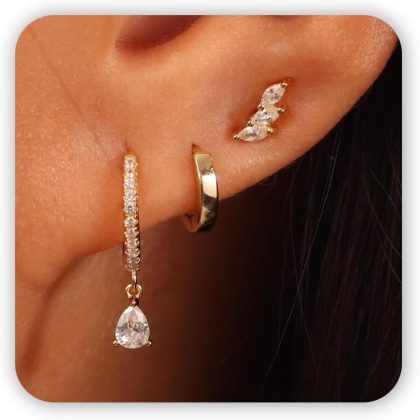 nan - 3CZ Teardrop Set-gd