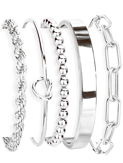 nan - Silver-beaded set
