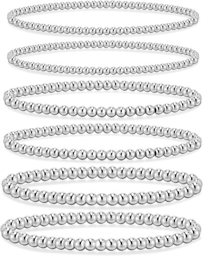 nan - 6PCS Silver 3mm+4mm+5mm 6.8 IN