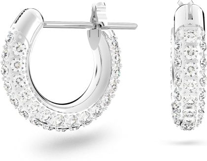 Swarovski Stone Crystal Pierced Hoop Earring Jewelry Collection - Rhodium Finish