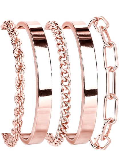 nan - Rose Gold-cuff set