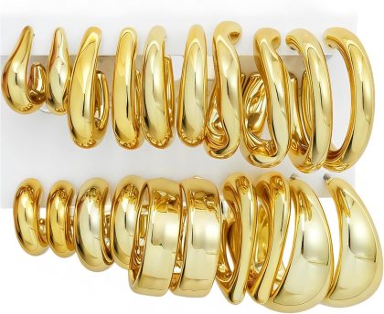 nan - 10 Pairs Gold Dainty
